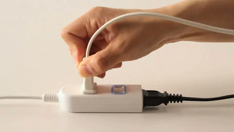 Electric extension cables Stock Footage 159881805