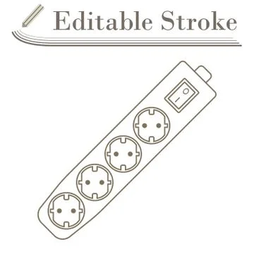 Electric Extension Icon Illustrazione stock