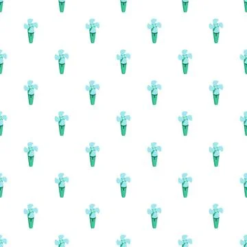 Electric fan cooling appliance pattern on white background Stock Illustration