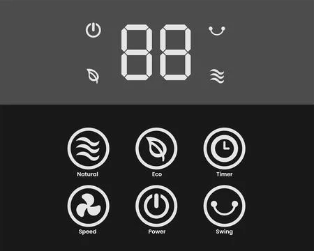 Electric Fan Display Screen Stock Illustration