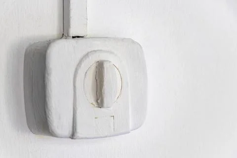 Electric Fan Switch On Wall In Simple Thai Hotel Room Interior Thailand. Stock Photos