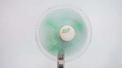 Electric fan on white background Video stock 286102506