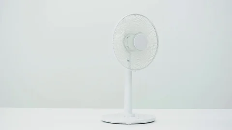 The electric fan on white Stock Footage 88801416