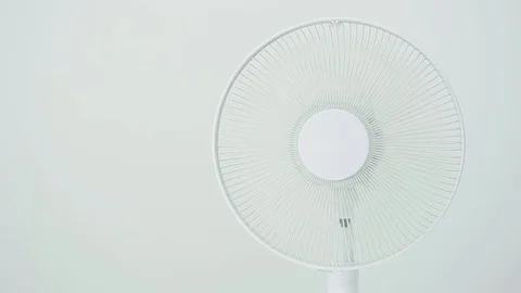 The electric fan on white Stock Footage 88801422