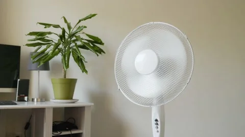 Electric fan zoom camera movement Stock Footage 201119264