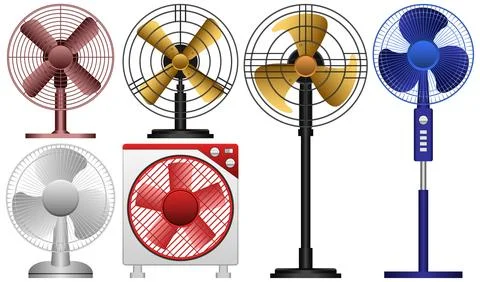 Electric Fans Stock Illustration