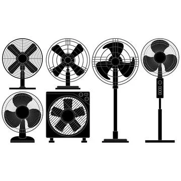 Electric Fans Stock Illustration