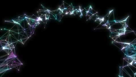 Electric fast plexus network connections. A bit of glow and neon effects. Plexus Stock Footage 112227423