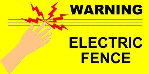 Electric fence Stock Illustration