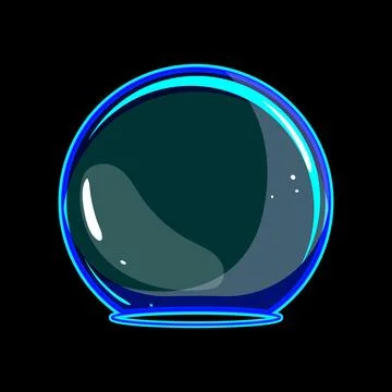 Electric field barrier force shield protecting bubble Stock Illustration