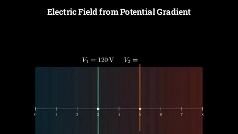 Electric Field From Potential Gradient Stock-Footage 337120781