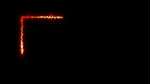 Electric fire frame animation loop on black background Stock Footage 342417175