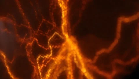 Electric FIRE lightning effect light Version #1 Stock Footage 7731124