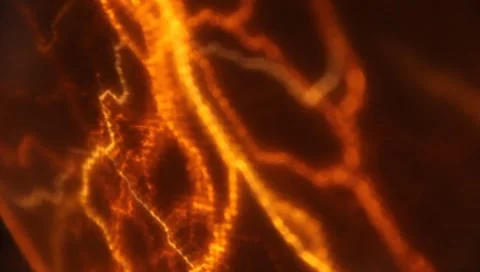 Electric FIRE lightning effect light Version #3 Stock Footage 7731221