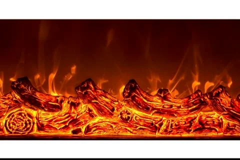 Electric fireplace fire Stock Photos