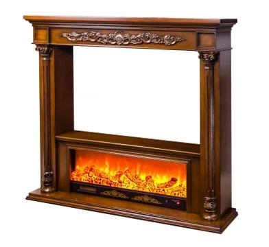 Electric fireplace Stock Photos