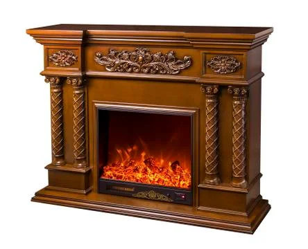 Electric fireplace Stock Photos