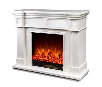 Electric fireplace Stock Photos