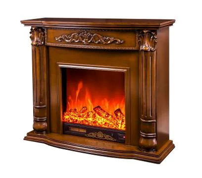 Electric fireplace Stock Photos
