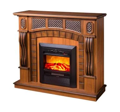 Electric fireplace Stock Photos