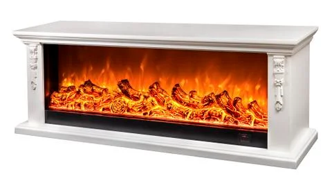 Electric fireplace Stock Photos