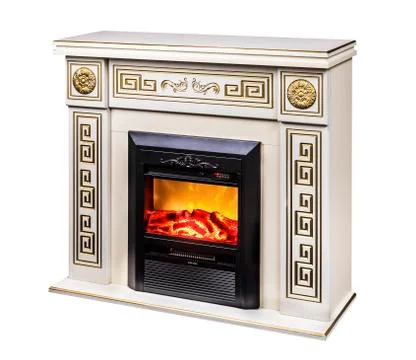 Electric fireplace Stock Photos