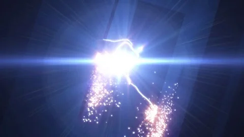The electric flashes light from the discharge of an electric arc Stock Footage 83090731