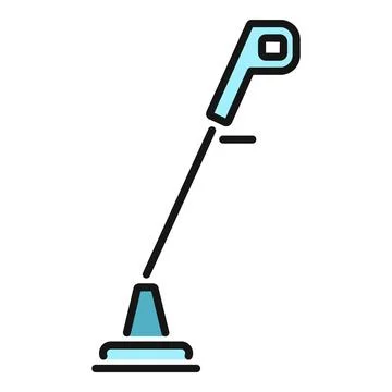 Electric floor scrubber cleaning tool icon vector illustration Stock Illustration