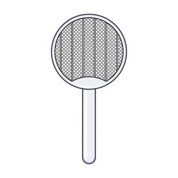 Electric fly swatter with grid for insect control Stock Illustration