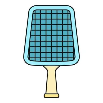 Electric fly swatter racket for pest control Stock Illustration