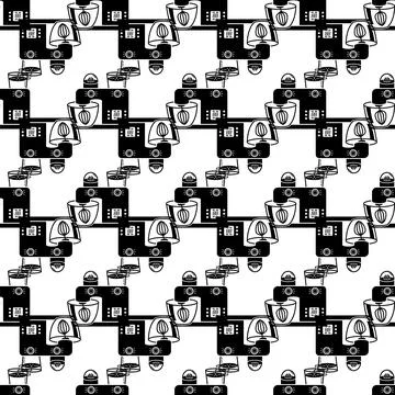 Electric food machine pattern seamless vector Stockillustratie