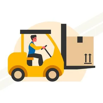 Electric-forklift Stock Illustration