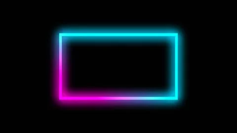 Electric frame neon light background rectangle Illustrazione stock