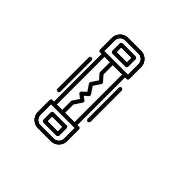 Electric Fuse Icon for Electrical Components and Safety Stock Illustration