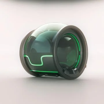 Electric Future Car Taxy Concept in studio background with colourful lightings Stock Illustration