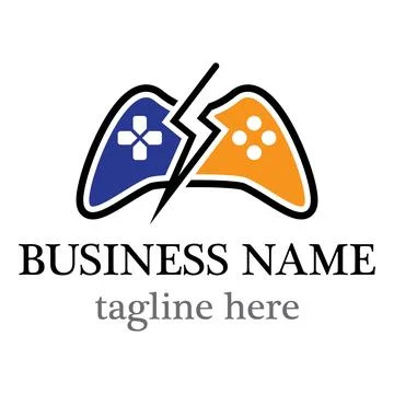 Electric gaming vector logo design Stock Illustration