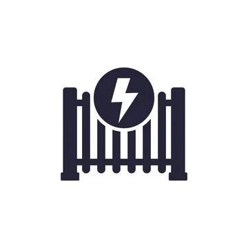Electric gate icon on white Stock Illustration