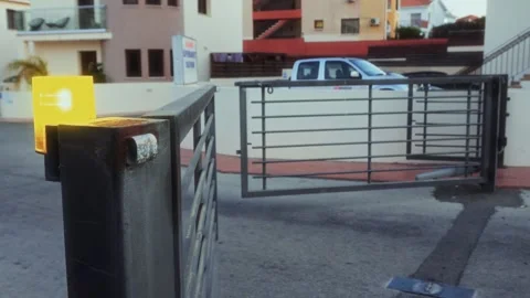Electric gate Opening Stock Footage 319945420