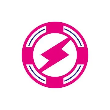 Electric gear vector logo template illustration. Thunder and gear logo design ic Stock Illustration