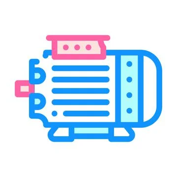 Electric generator color icon vector illustration Illustrazione stock