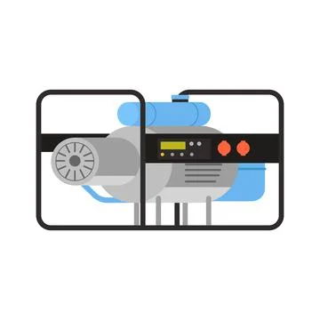 Electric generator engine Stock Illustration