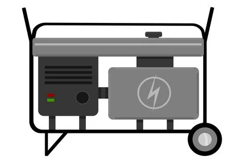 An electric generator on fuel on a white background vector illustration イラスト素材