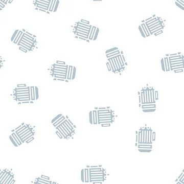 Electric generator glyph vector seamless pattern Stock Illustration