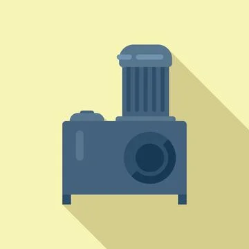 Electric generator icon flat vector. Power energy Stock Illustration