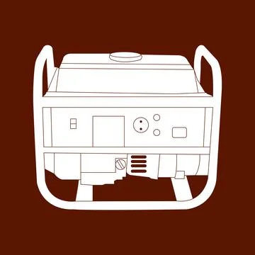 Electric Generator icon Stock Illustration