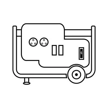 Electric Generator icon Stock Illustration
