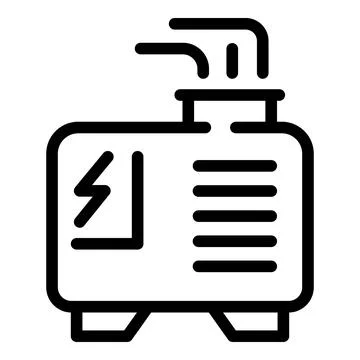 Electric generator icon outline vector. Network system Illustrazione stock
