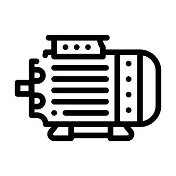 Electric generator line icon vector illustration Illustrazione stock