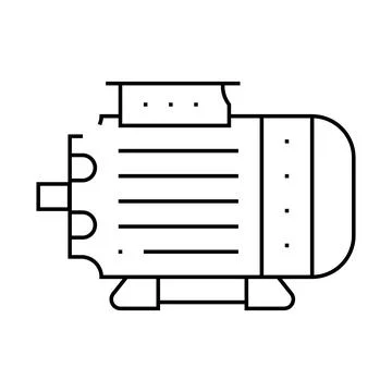 Electric generator line icon vector illustration Stockillustratie