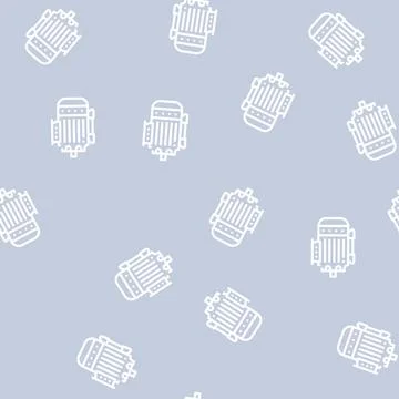 Electric generator line vector seamless pattern Stock Illustration